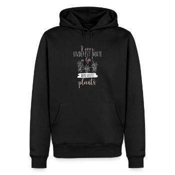 Never Underestimate AGirl Who Loves Plants Cute Pl - Männer Premium Bio Hoodie - Schwarz - Vorne - Nico (187cm)
