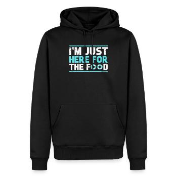 I'm Just Here For The Food Kreuzfahrt - Männer Premium Bio Hoodie - Schwarz - Vorne - Nico (187cm)