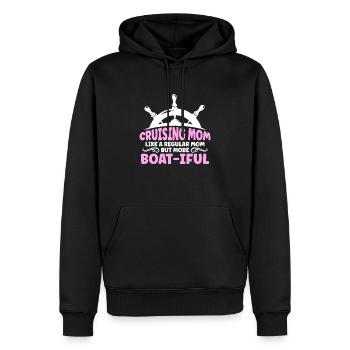 Kreuzfahrt Mom like A Normal Mom But Boat-iful - Männer Premium Bio Hoodie - Schwarz - Vorne - Nico (187cm)