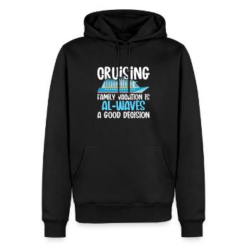 Cruising Vacation Is Al-waves A Good Decision - Männer Premium Bio Hoodie - Schwarz - Vorne - Nico (187cm)