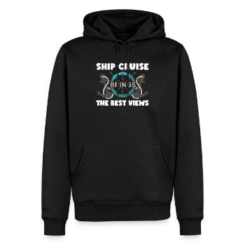 La croisière en bateau apporte les meilleures vues Kreuzfahrt - Sweat à capuche Premium bio Homme - noir - Devant - Nico (187cm)