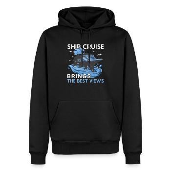 La croisière en bateau apporte les meilleures vues Kreuzfahrt - Sweat à capuche Premium bio Homme - noir - Devant - Nico (187cm)