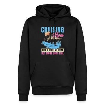 Kreuzfahrt Mom like A Normal Mom But Boat-iful - Männer Premium Bio Hoodie - Schwarz - Vorne - Nico (187cm)