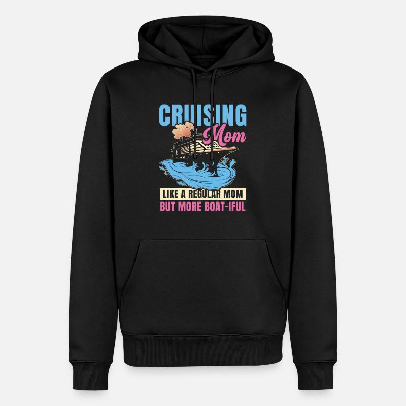 Maman de croisière comme une maman normale mais boat-iful - Sweat à capuche Premium bio Homme - noir