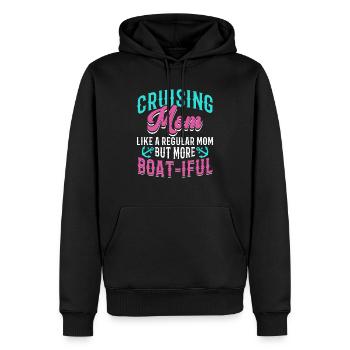 Kreuzfahrt Mom like A Normal Mom But Boat-iful - Männer Premium Bio Hoodie - Schwarz - Vorne - Nico (187cm)