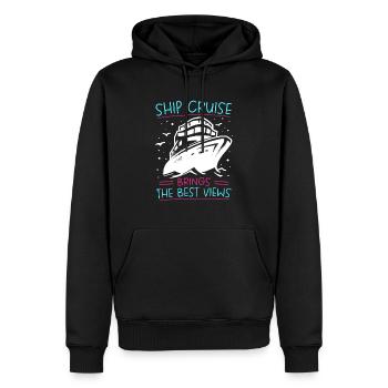 La croisière en bateau apporte les meilleures vues Kreuzfahrt - Sweat à capuche Premium bio Homme - noir - Devant - Nico (187cm)