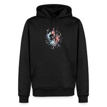 Vélo Mountain Color Splash - Sweat à capuche Premium bio Homme - noir - Devant - Nico (187cm)