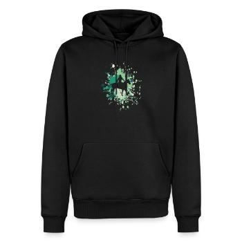 Horst Riding Color Splash - Sweat à capuche Premium bio Homme - noir - Devant - Nico (187cm)