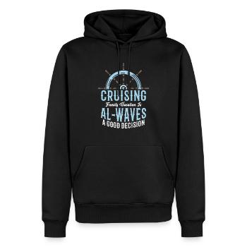 Cruising Vacation Is Al-waves A Good Decision - Männer Premium Bio Hoodie - Schwarz - Vorne - Nico (187cm)