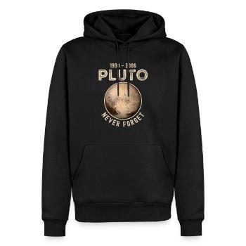 Pluto 1930-2006 never forget - Men’s Premium Organic Hoodie - black - Front - Nico (187cm)