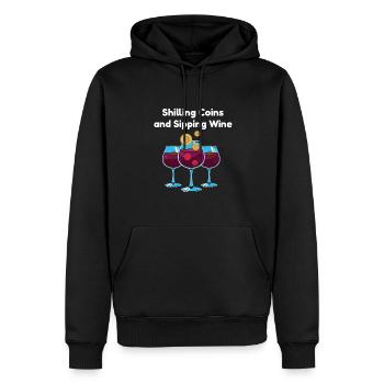 Lustiges Bitcoin und Kryptowährung Investor HODL - Männer Premium Bio Hoodie - Schwarz - Vorne - Nico (187cm)