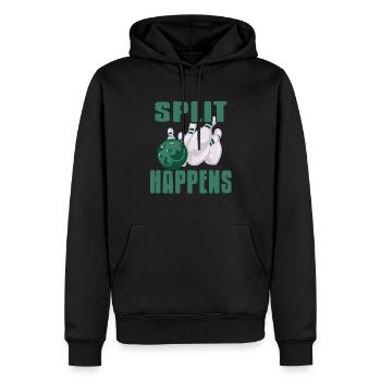 Split Happens Awesome Bowling Designs T-Shirt - Männer Premium Bio Hoodie - Schwarz - Vorne - Nico (187cm)