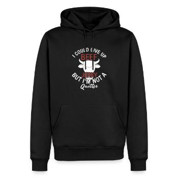 Could Give Up Beef Jerky But I'm Not A Quitter - Männer Premium Bio Hoodie - Schwarz - Vorne - Nico (187cm)