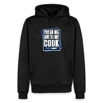 Freaking Awesome Cook Cool Funny T-Shirt Present - Männer Premium Bio Hoodie - Schwarz - Vorne - Nico (187cm)