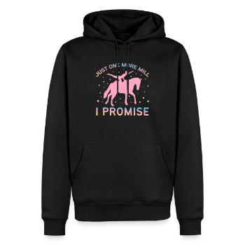 Voltigieren Just One More Mill I Promise - Männer Premium Bio Hoodie - Schwarz - Vorne - Nico (187cm)