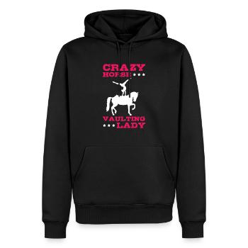 Voltigieren Crazy Horse Vaulting Lady - Sweat à capuche Premium bio Homme - noir - Devant - Nico (187cm)