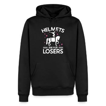 Les casques de voûte sont pour les perdants - Sweat à capuche Premium bio Homme - noir - Devant - Nico (187cm)