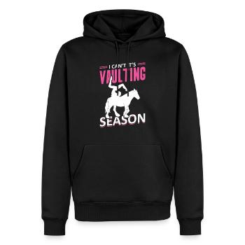 Voltigieren I Can’t It’s Vaulting Season - Sweat à capuche Premium bio Homme - noir - Devant - Nico (187cm)
