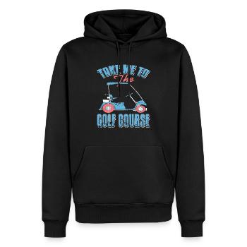 Emmenez-moi au terrain de golf Vintage Golf Cart - Sweat à capuche Premium bio Homme - noir - Devant - Nico (187cm)