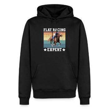 Expert pour les courses de plat - Horse Racing Equestrian - Sweat à capuche Premium bio Homme - noir - Devant - Nico (187cm)