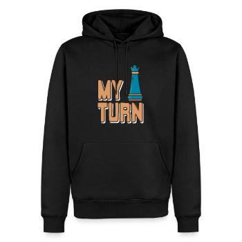 My Turn Awesome Chess Design For Chess Players - Men’s Premium Organic Hoodie - black - Front - Nico (187cm)