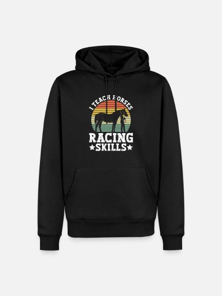 Pferdetrainer Reiten Pferd Reitlehrer - Männer Premium Bio Hoodie - Schwarz
