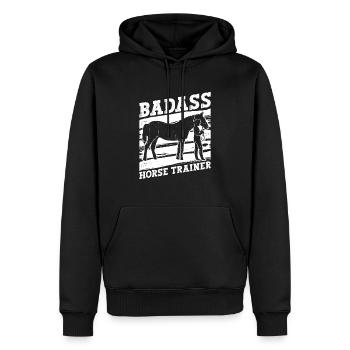 Badass Horse Trainer - Pferdetrainer Reiten Reiten - Männer Premium Bio Hoodie - Schwarz - Vorne - Nico (187cm)