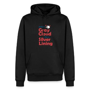 Je suis Mme Gray - Sweat à capuche Premium bio Homme - noir - Devant - Nico (187cm)