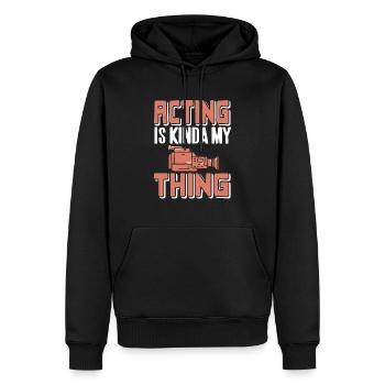 Acting Is Kinda My Thing Retro Theatre T-Shirt - Sweat à capuche Premium bio Homme - noir - Devant - Nico (187cm)