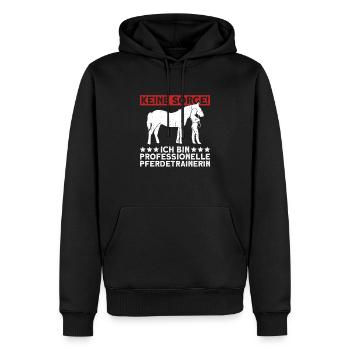 Keine Sorge! Ich Bin Professionelle - Männer Premium Bio Hoodie - Schwarz - Vorne - Nico (187cm)