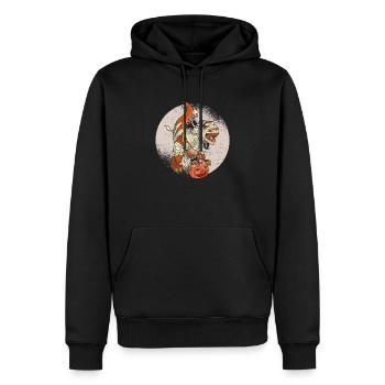 Skelett Reiten Dinosaurier T Rex Halloween Reiter - Männer Premium Bio Hoodie - Schwarz - Vorne - Nico (187cm)