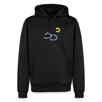 Landscape - Männer Premium Bio Hoodie - Schwarz - Vorne - Nico (187cm)