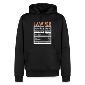 Faits nutritionnels amusants d’un avocat efficace - Sweat à capuche Premium bio Homme - noir - Devant - Nico (187cm)