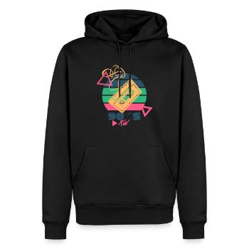 Enfant des années 90 - Sweat à capuche Premium bio Homme - noir - Devant - Nico (187cm)