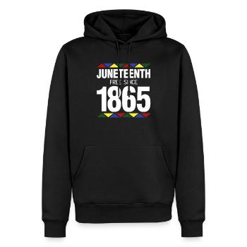 Juneteenth Pride BLM Black History - Men’s Premium Organic Hoodie - black - Front - Nico (187cm)