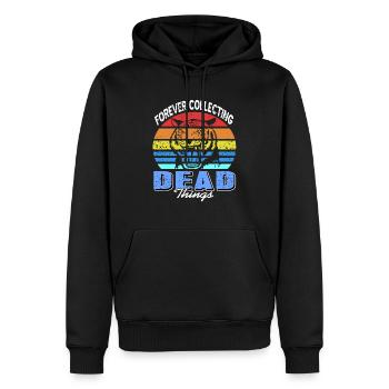 Collectionner pour toujours des choses mortes Rétro Vintage - Sweat à capuche Premium bio Homme - noir - Devant - Nico (187cm)