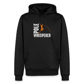 Pole Whisperer Funny Pole Vault - Men’s Premium Organic Hoodie - black - Front - Nico (187cm)