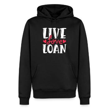 Live Love Loan Fresh Homeowner - Sweat à capuche Premium bio Homme - noir - Devant - Nico (187cm)