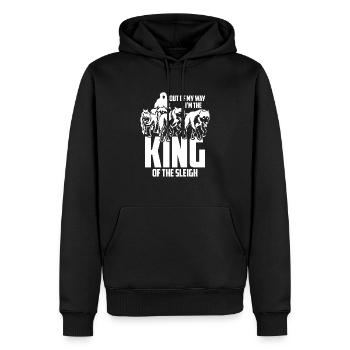 Aus Dem Weg Ich Bin Der König Des Schlittens - Männer Premium Bio Hoodie - Schwarz - Vorne - Nico (187cm)