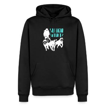 Alaska Schlittenhunde Sleigh What? - Männer Premium Bio Hoodie - Schwarz - Vorne - Nico (187cm)