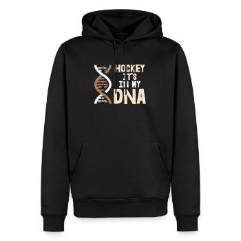 Hockey It's In My DNA - Men’s Premium Organic Hoodie - black - Front - Nico (187cm)