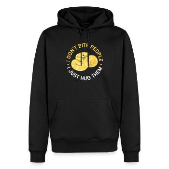 Banana Ball Python Ich Beiße Nicht Ich Umarme Nur - Männer Premium Bio Hoodie - Schwarz - Vorne - Nico (187cm)