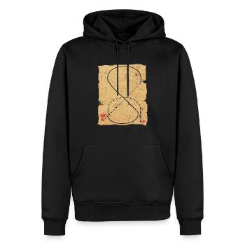 Chasse équitation anglaise cavalier cheval sport équestre - Sweat à capuche Premium bio Homme - noir - Devant - Nico (187cm)