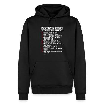 Nouvelles définitions pour l'évaluation de dressage - - Sweat à capuche Premium bio Homme - noir - Devant - Nico (187cm)