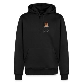 Tasche Pilgrim Mops Türkei Thanksgiving Hund - Männer Premium Bio Hoodie - Schwarz - Vorne - Nico (187cm)