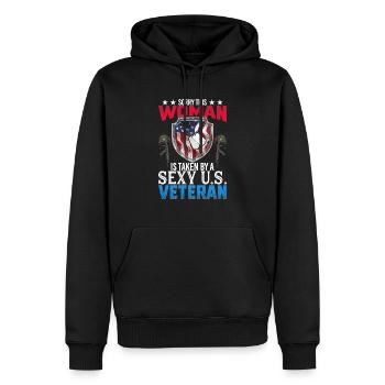 Amerikanischer Veteran Veteranen Amerika USA Kampf - Männer Premium Bio Hoodie - Schwarz - Vorne - Nico (187cm)