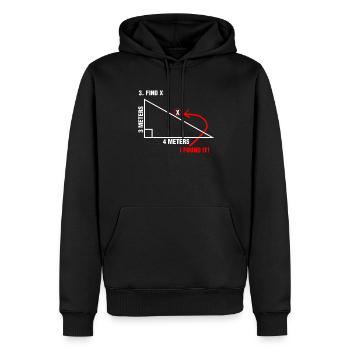 Find X Found It Math Humor Geometry - Men’s Premium Organic Hoodie - black - Front - Nico (187cm)