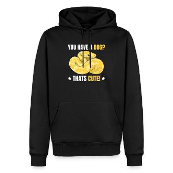 Banana Ball Python Vous avez un chien? C’est doux - Sweat à capuche Premium bio Homme - noir - Devant - Nico (187cm)