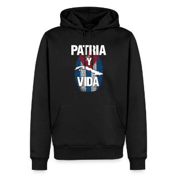 Patria Y Vida Cuba Cuban Freedom Movement - Men’s Premium Organic Hoodie - black - Front - Nico (187cm)