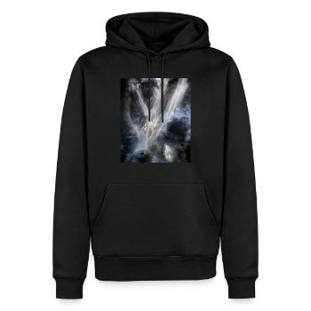 great ART on great PEOPLE - Männer Premium Bio Hoodie - Schwarz - Vorne - Nico (187cm)